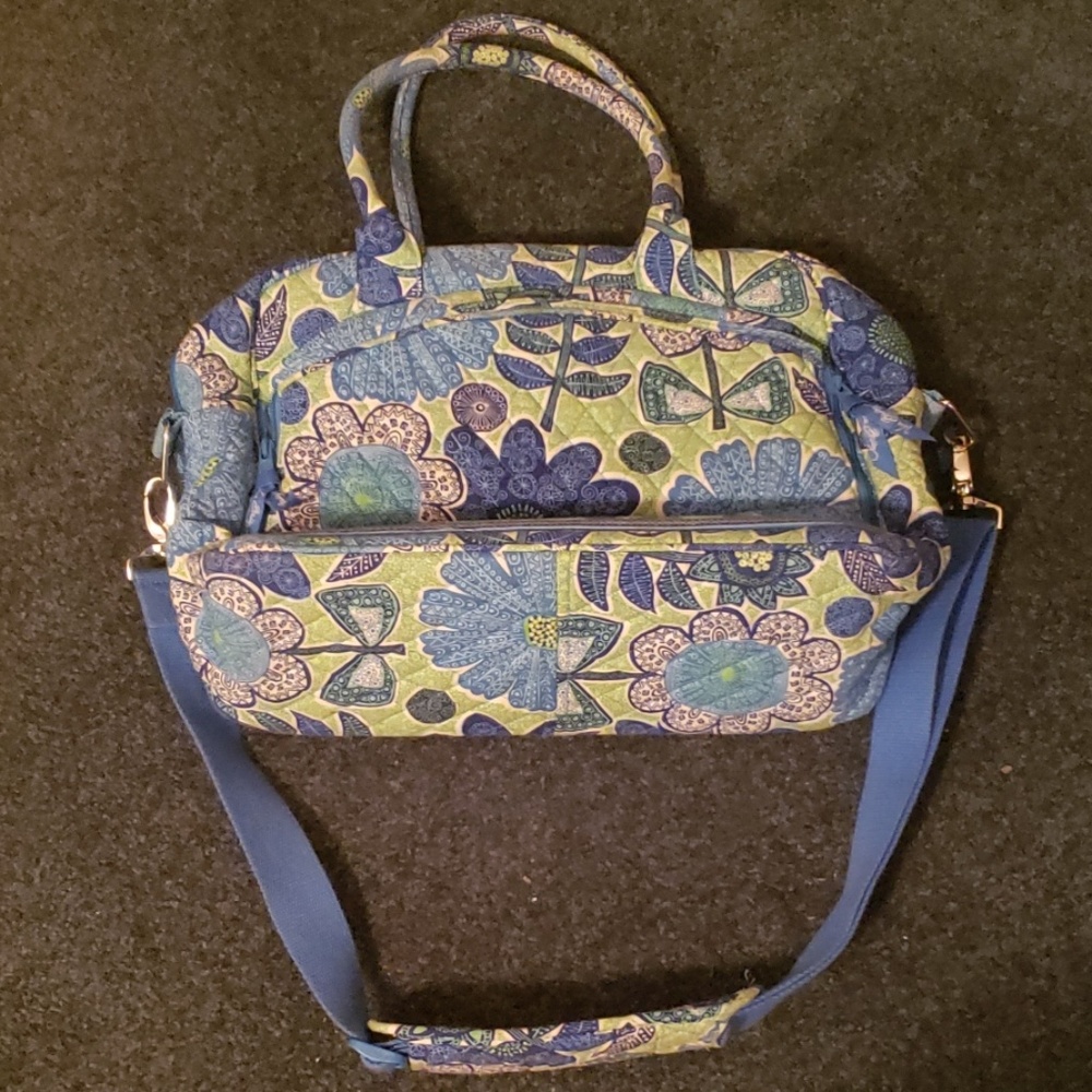 Vera Bradley blue flower computer bag